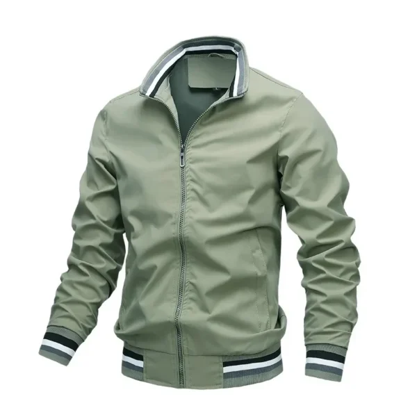 2025 Spring and Autumn men's stand collar casual zipper jacket Outdoor sports coat Men's trench jacket waterproof bomber