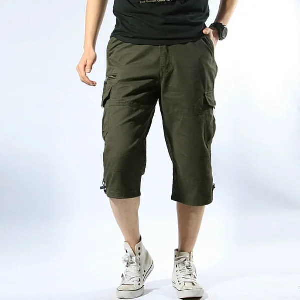 Long Length Cargo Shorts Men Summer Multi-Pocket Casual Cotton Elastic Capri Pants Men Military Tactical Short Hot Breeches 5XL - Image 6