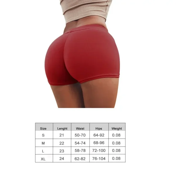 Sexy Shorts Women Sports Wear Fitness Short Pants Skinny Female Push Up Gym Clothing Solid Color Elastic Breathable Flex Shorts - Image 5