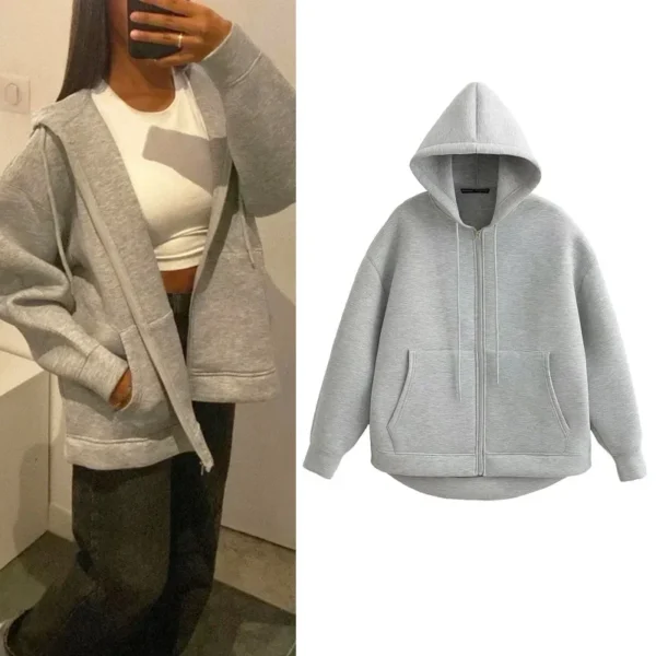 Grey Women's Outerwears Bomber Varsity Jacket Coat 2024 Spring Autumn Ladies Fashion Casual Long Sleeve Black Jackets