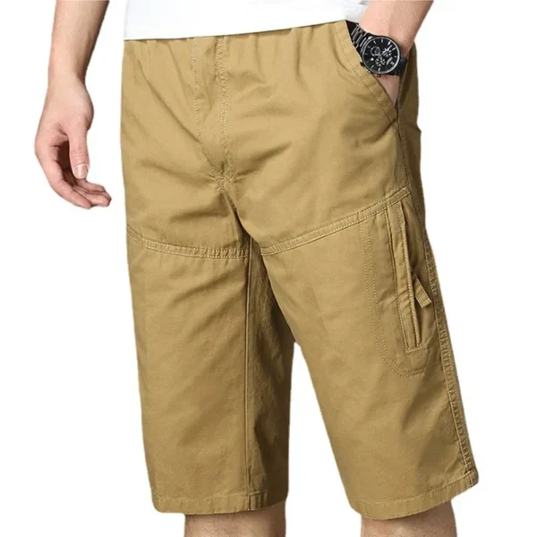Casual Men Cargo Shorts 100Cotton Summer Soft Loose Quick-Dry Solid Joggers Streetwear Gym Sports Beach Shorts Homme Sweatpants