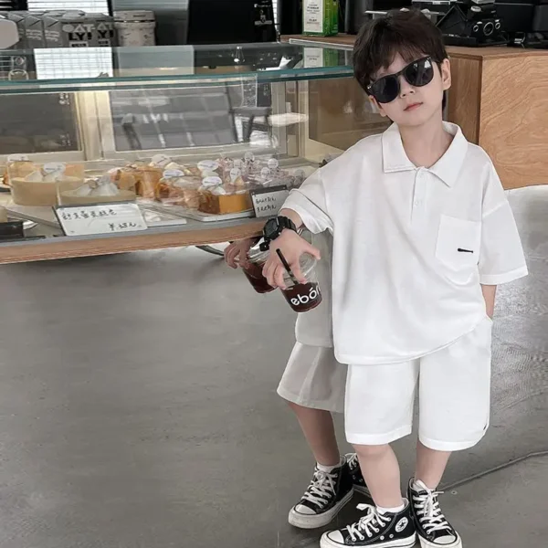 Kids' Polo Shirt T-shirt for A Boy Kid Costume 2025 Clothes Boutique Clothing 8 10 Year Old Junior Top Bottom Shorts Tees Set - Image 6