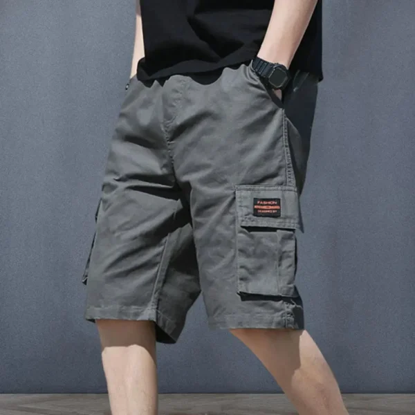 Men Shorts Breathable Men's Cargo Shorts with Multi Pockets Elastic Waist Deep Crotch Casual Streetwear for Summer Sports Men - Image 4