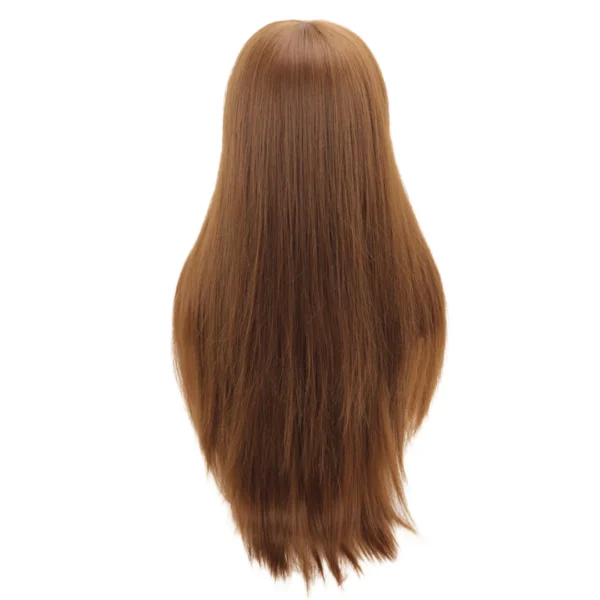 Long Straight Hair with Bangs Multi-color Option Brown Artificial Hair Extensions High Density Lace Wigs Women Black Wig Cosplay - Image 6