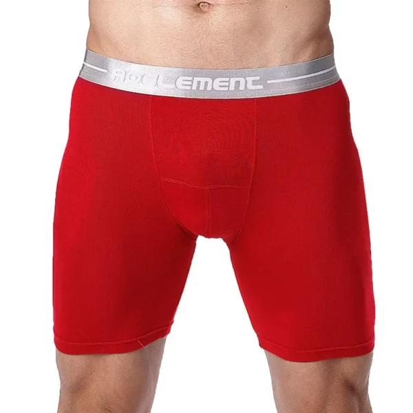 Men Modal Underwear Long Leg Briefs Soft Sport Fitness Breathable Bulge Pouchshorts Hombre Bikini Swimwear Pants - Image 2
