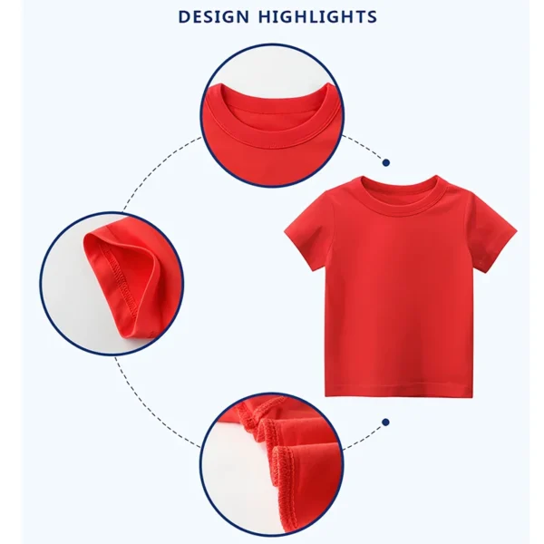 Snoopy Children Cotton T Shirt Top Summer Number Tees Boys Girls Fashion Clothes Anime Birthday T-Shirts Cartoon Figure Clothing - Image 3