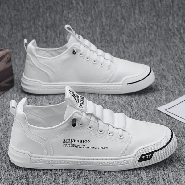 Men Sneakers Summer Ice Silk Comfortable Vulcanized Shoes High Quality Slip-on Casual Shoes for Men 2024 Trendy Canvas Shoes - Image 2