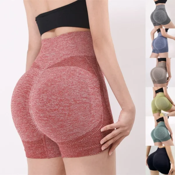 Grils Women Yoga Shorts High Waist Workout Shorts Fitness Yoga Lift Butt Fitness Ladies Yoga Gym Running Short Pants Sportswear - Image 4