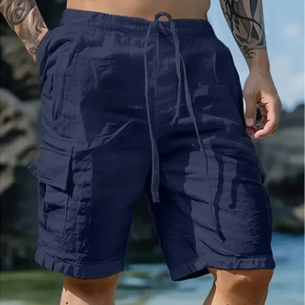 Men Loose Cargo Shorts With Pockets Fashion Beach Streetwear Sports Casual Shorts Running Short Pants - Image 3