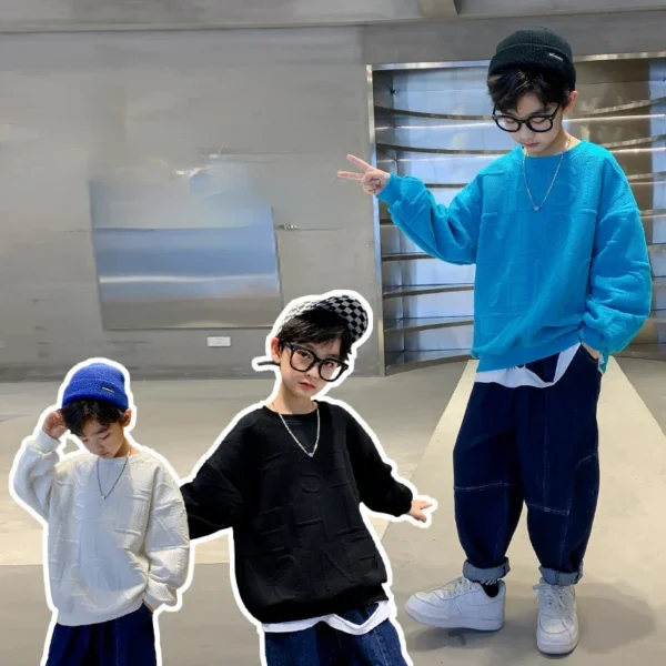 Fashion Kids Teenage Boys Spring Autumn Casual Sport Pants Fleece Trousers Jogger Pant For Children Sweatpant Boys Clothes Sets - Image 5