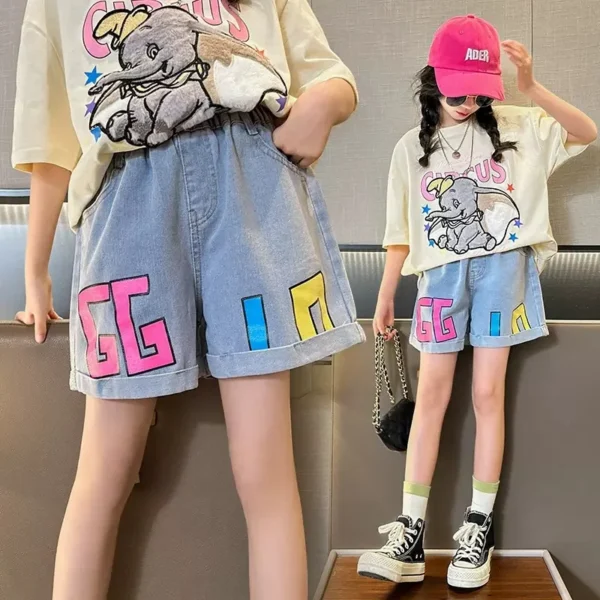 Hot Summer Baby Girls Shorts Summer Casual Denim Short Pants For 4-15 Years Toddler Girls Jeans Shorts Teen Short - Image 3