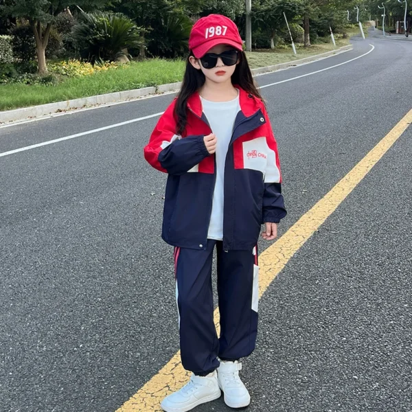 Children Clothing Set New Autumn Spring Hooed Jacket + Sweatpants 2Pcs Teenage Girls Sports Costume Outfits For Kids Tracksuits - Image 5