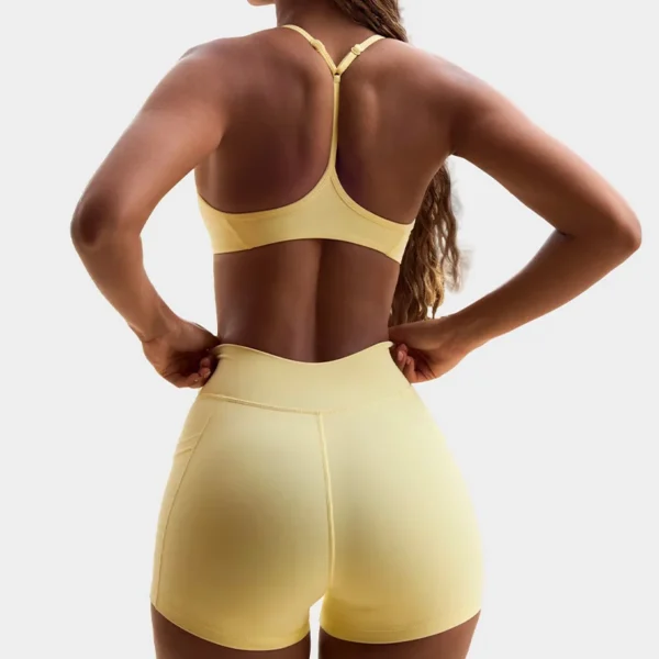 Yoga Set 2PCS Sportswear Workout Clothes Women Tracksuit Gym Legging Fitness Bra High Waist Shorts Sports Suits Athletic Wear - Image 2