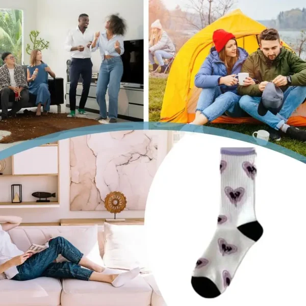Fashion Crew Socks Women Athletic Socks Mid Crew Aesthetic Fashion Accessories for Workout Gym Streetwear Daily Wear Sports - Image 5