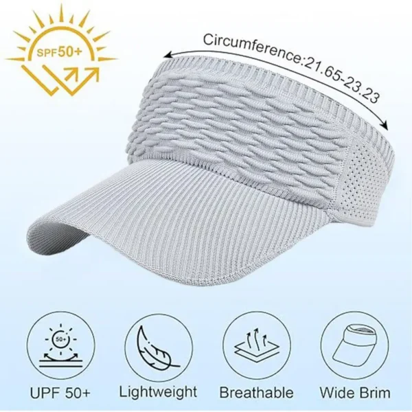 Beach Sun Hat Sport Headgear Foldable Women Sun Visors Exercise Headgear Fashionable Running Visor For Daily Wear Hiking Walking - Image 6