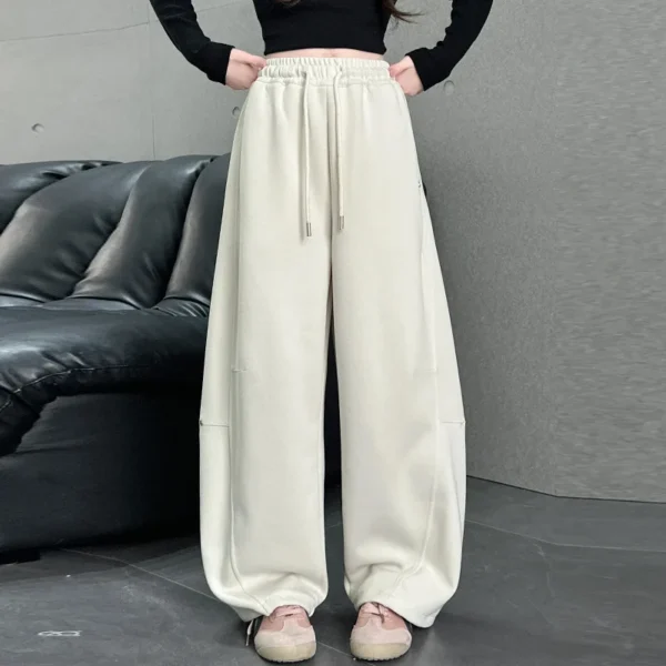 Teen School Girls Arc Pants Dopamine Casual Joggers Wide-Leg Sweatpants for Kids Trendy Banana-Cut Sporty Chic Trousers Age 5-14 - Image 6