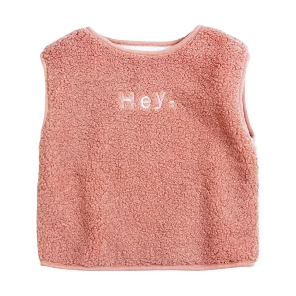 Autumn Winter Baby Lamb Wool Warm Waistcoat Girls Boys Plush Vest pullover Double Layer Child Warm Fashion Warm Coat - Image 6