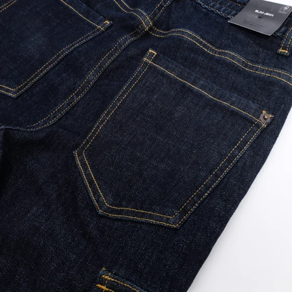 Street Designer Fashion Men Jeans High Quality Vintage Blue Straight Fit Big Pocket Denim Cargo Pants Men Brand Hip Hop Jeans - Image 3