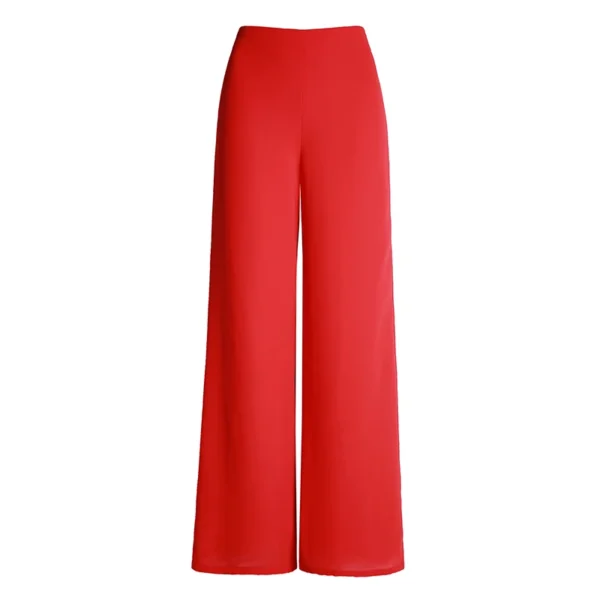 2023 Summer Chiffon Wide Leg Pants Women Vintage High Waist Black Pants Casual Long Trousers Women Loose Korean Pants - Image 6