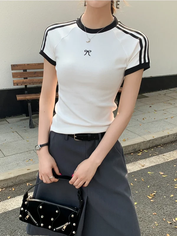 Summer Women T Shirt T-Shirt Woman Clothes Tops Tshirt Female Crop Top Tees Y2k Para Mujer Ropa De Mujer Roupas Feminina Traf