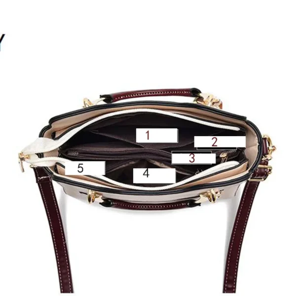 New brand shoulder Bag leather Women's luxury designer handbag for 2024 women European and American retro cross body Tote bags - Image 4