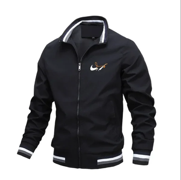 2025 Autumn New Zipper Jacket Racing Jacket Windbreaker Outdoor Sports Bicycle Jacket Men's Top Baseball Jacket