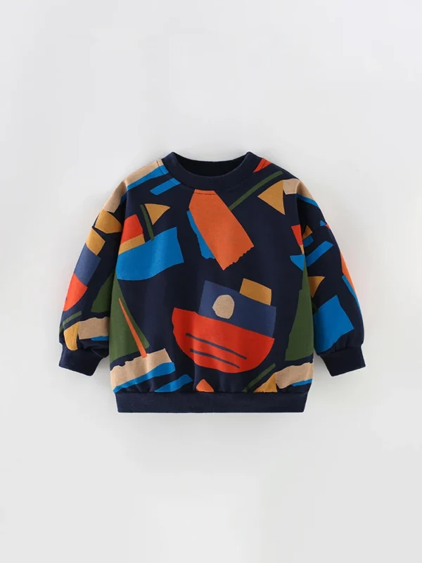 2025 Children Spring T-Shirt Boys Girls Kid Long Sleeve Clothing Children's Fashion Color Matching Hoodie Cotton Tops Tees