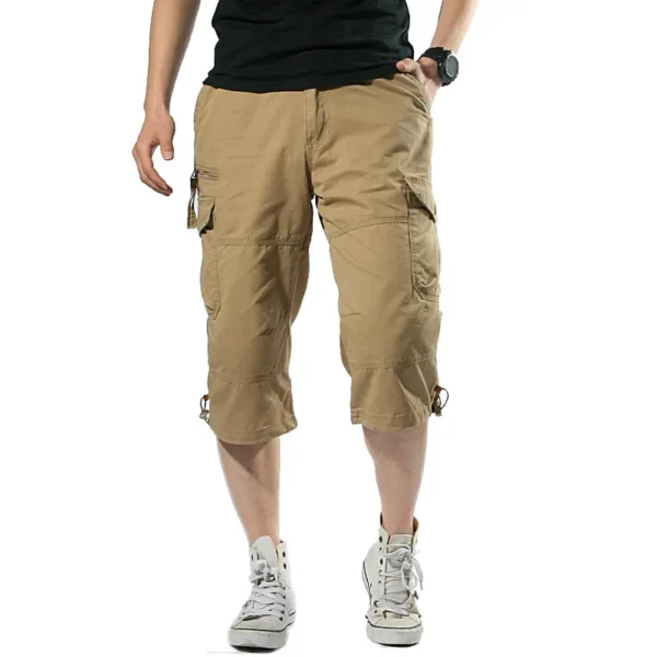 Long Length Cargo Shorts Men Summer Multi-Pocket Casual Cotton Elastic Capri Pants Men Military Tactical Short Hot Breeches 5XL - Image 2