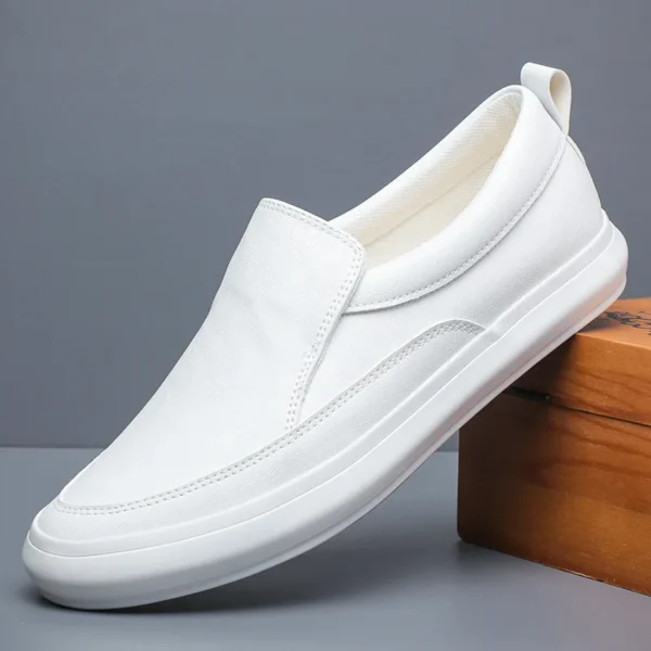 New PU Leather Shoes Brand Autumn Men Casual Shoes Handmade Loafers Comfy Moccasins Breathable Slip on Board Flats Sneakers - Image 6