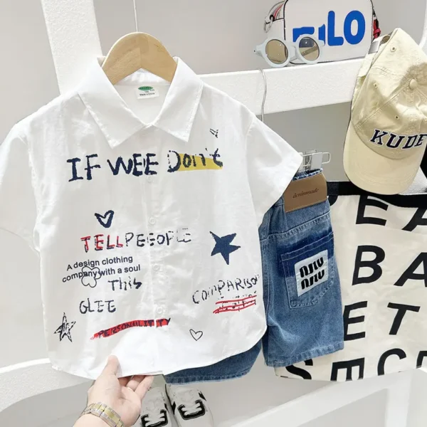 Boys Polo Shirts Summer 2025 Short-sleeve Blouse for Kids Cartoon Children Tees School Uniform Teenager Shirts Baby Clothing - Image 3