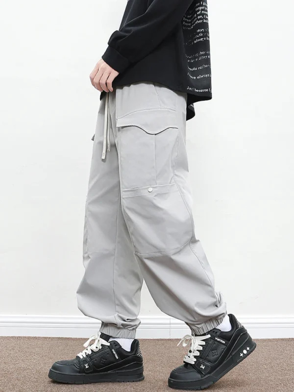 Plus Size Men's Sweatpants Multi-Pockets Joggers Baggy Cargo Pants Elastic Waist Loose Casual Harem Trousers 6XL 7XL 8XL - Image 4