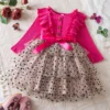 Dress for Kids Girl 2-6 Years Winter Long Sleeve Children Princess Dresses Autumn Polka Dot Birthday Party Gown Girls Clothes