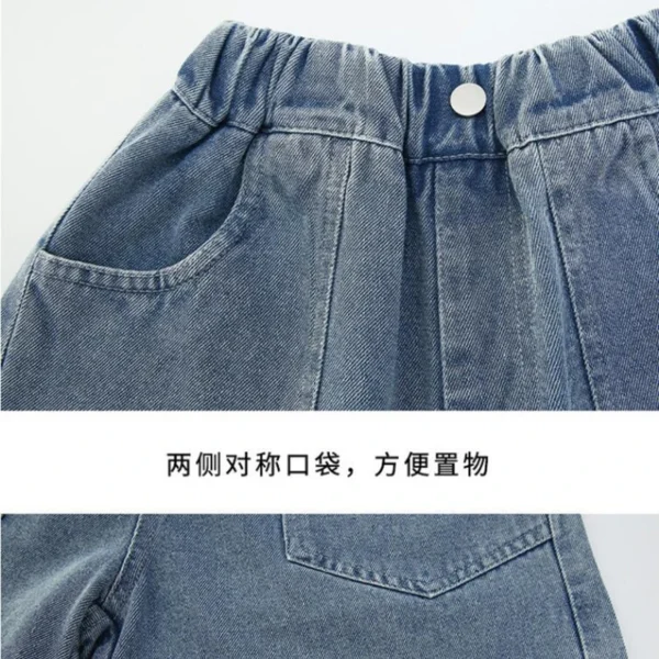 Hot Summer Baby Girls Shorts Summer Casual Denim Short Pants For 4-12Years Toddler Girls Pockets Design Jeans Shorts Teen Short - Image 6