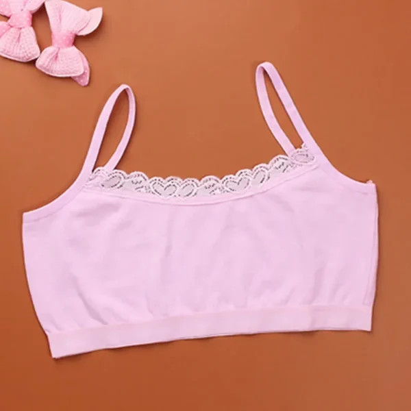 Teenager Girls Cotton Bra Solid Student Underwear Kids Girls Children Vest Training Bras Tops Wrapped Chest Camisoles Tanks - Image 2