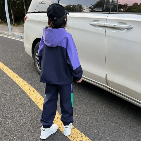 Children Clothing Set New Autumn Spring Hooed Jacket + Sweatpants 2Pcs Teenage Girls Sports Costume Outfits For Kids Tracksuits - Image 3