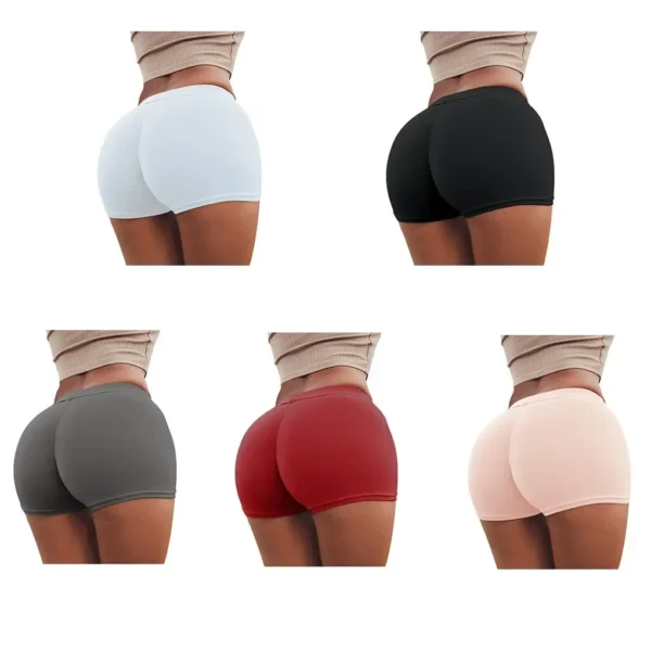 Sexy Shorts Women Sports Wear Fitness Short Pants Skinny Female Push Up Gym Clothing Solid Color Elastic Breathable Flex Shorts - Image 4