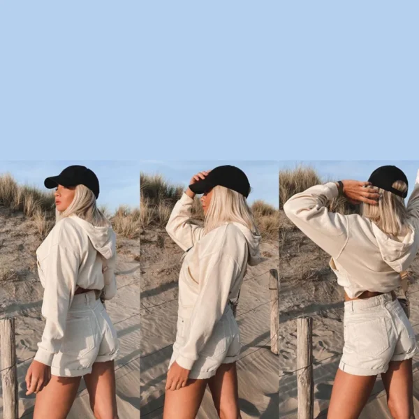 Synthetic Adjustable Black Hat Wigs Short Bob Straight Baseball Cap Wig Seamless Connection Hair Extensions for Women - Image 4