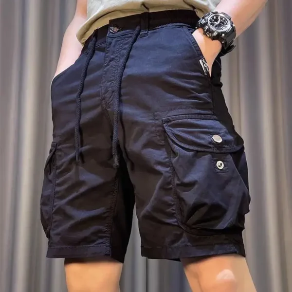 Short Pants for Men Button Baggy Solid Loose Mens Cargo Shorts Wide Luxury Elegant Clothing Beautiful Strech Popular Homme Y2k - Image 6