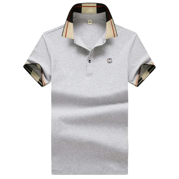 2025 Men's Slim Fit Korean Style Polo Shirt Summer Casual Short Sleeve Turn-Down Collar Breathable Youth Fashion T-Shirt