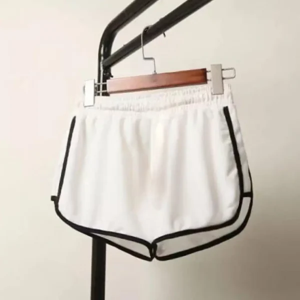 Women's Cotton Yoga Shorts Mid-waist Casual Loose Straight Pants Lady Striped Sports Shorts Running Wearing Gym Yoga Hot Pants