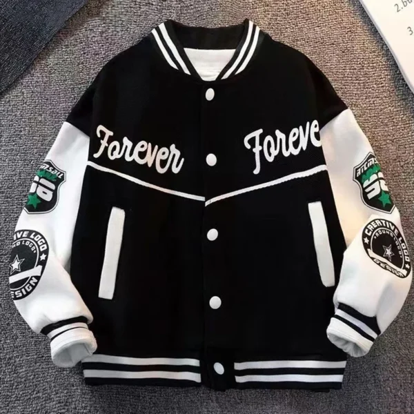 3-14 Years Old Boys Bomber Jacket Children Spring Autumn Letter Print Outerwear Kids Streetwear Varsity Baseball Uniform Coats