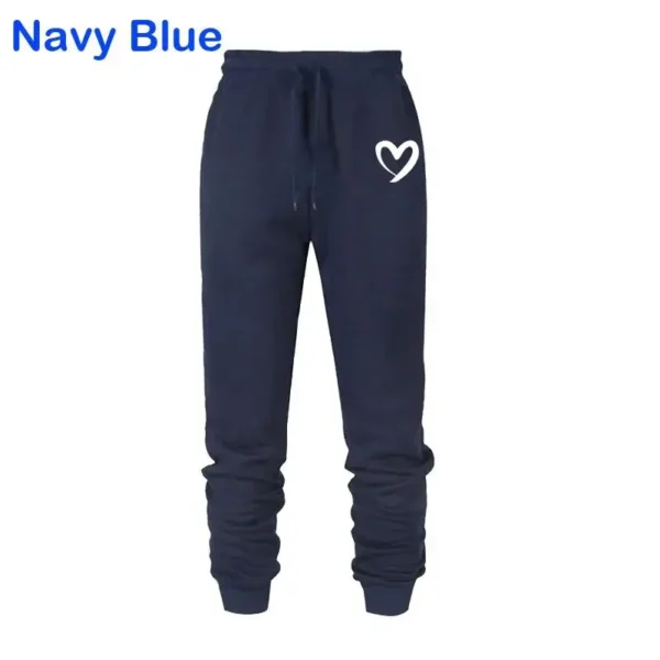 Heart Printed Women Sweatpants Autumn Winter Fleece Trousers Casual Sports Fitness Female Jogging Pants - Image 3