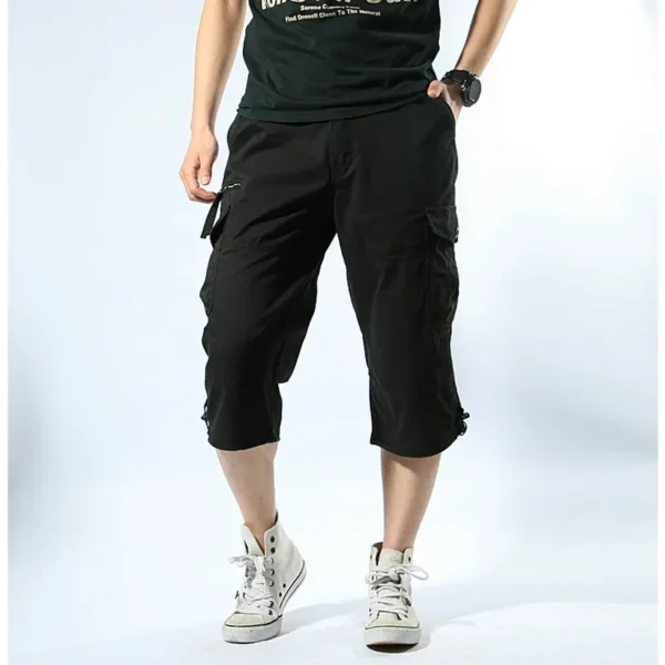 Long Length Cargo Shorts Men Summer Multi-Pocket Casual Cotton Elastic Capri Pants Men Military Tactical Short Hot Breeches 5XL - Image 5