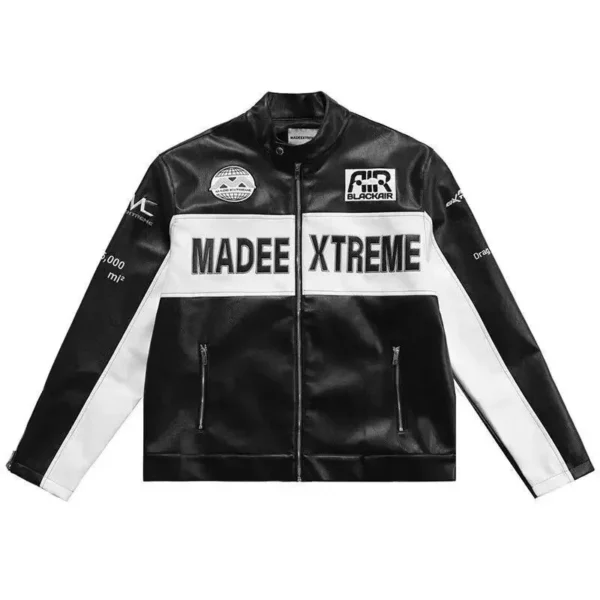 Hip Hop Baseball Jackets for Men and Women,High Street Motorcycle Loose Bomber Coats, Harajuku Retro Racing Varsity Jacket, Y2K - Image 6