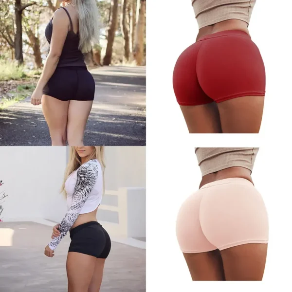 Sexy Shorts Women Sports Wear Fitness Short Pants Skinny Female Push Up Gym Clothing Solid Color Elastic Breathable Flex Shorts - Image 2