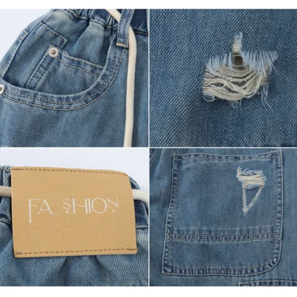 Kids New Summer Denim Shorts For Teen Boys Casual Knee-Length Jeans with Hole Elegant Teenage Child Fashion Shorts Pants 4-14Y - Image 6