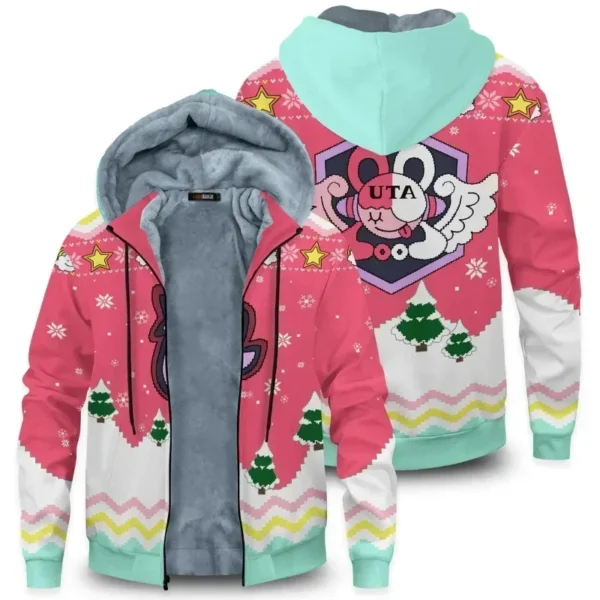 Velvet Thick Warm Winter Oversized One Piece Anime Hoodie Coat Zip Up Sweatshirt Winter Top Plus Size Boy Girl Coat Plush Jacket - Image 6