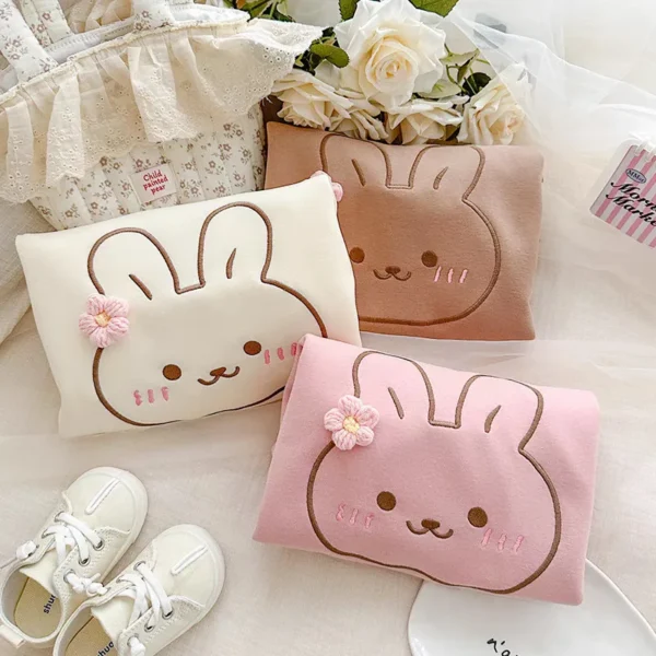 children's long sleeve t-shirt Girls'  Autumn Collection Baby Girl Korean Cartoon Hoodie Cute Rabbit Shirt Spring&Autumn Top - Image 4