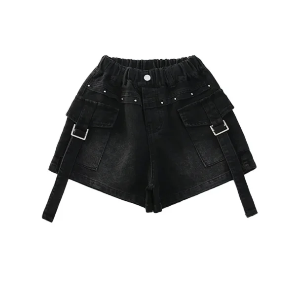 2025 Summer New Arrivals Kids Cotton Denim Shorts Teen Girls Mini Skirts Shorts Child Slim Blue Short Jeans Skirt With Shorts - Image 5