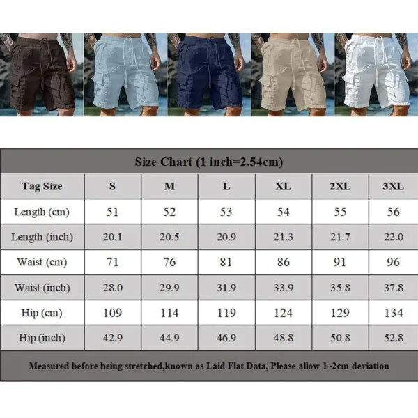 Men Loose Cargo Shorts With Pockets Fashion Beach Streetwear Sports Casual Shorts Running Short Pants - Image 6